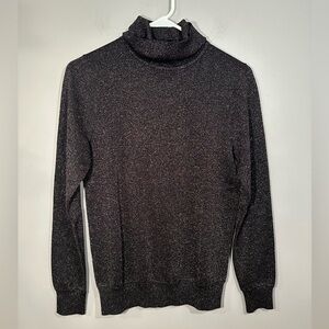 NWT J.Crew Size Small Turtleneck Sweater in Metallic Lurex Knit